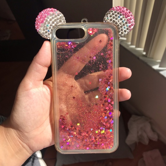 Pink glitter phone case iPhone 7plus